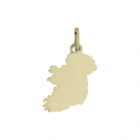 Pendentif carte Irlande Or 9 carats jaune -  Bijouterie La Petite Française