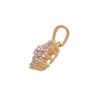 Pendentif fleur vintage plaqué or et zirconiums - La Petite Française
