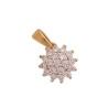 Pendentif fleur vintage plaqué or et zirconiums - La petite Française