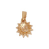 Pendentif fleur vintage plaqué or et zirconiums - La Petite Française