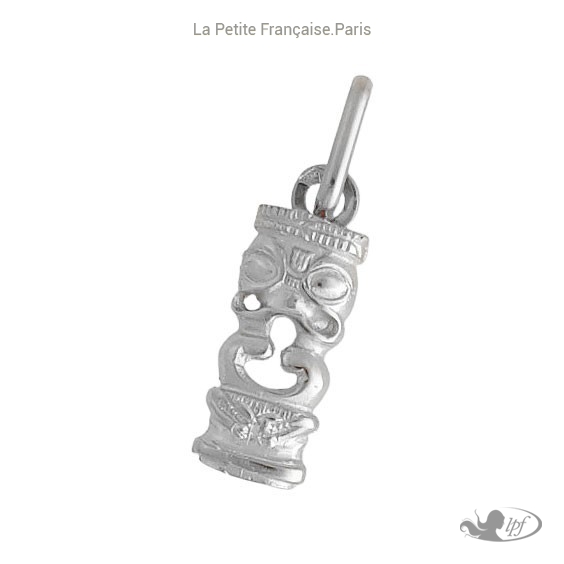 Pendentif Tiki Polynésien Or 18 carats gris  - La Petite Française