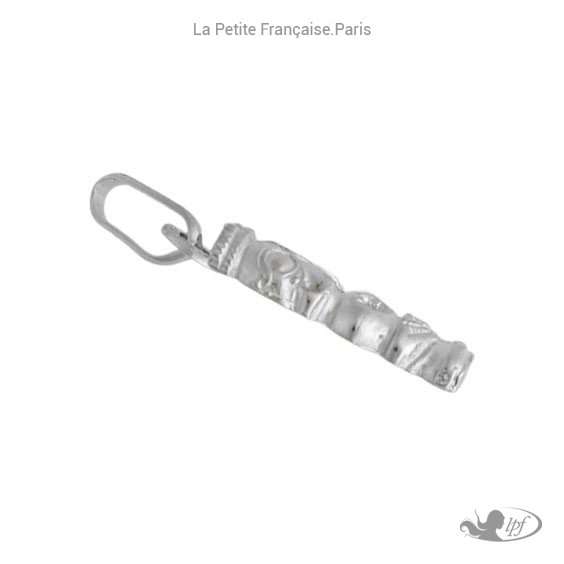 Pendentif Tiki Polynésien Or 18 carats gris  - Bijouterie La Petite Française