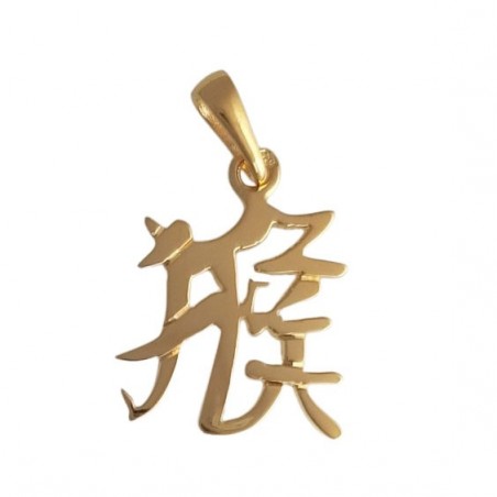 Pendentif signe chinois singe Or 9 carats jaune  - Bijouterie La Petite Française