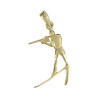 Pendentif skieur biathlon plaqué Or  - La Petite Française