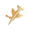 Pendentif avion de chasse plaqué or  - La Petite Française