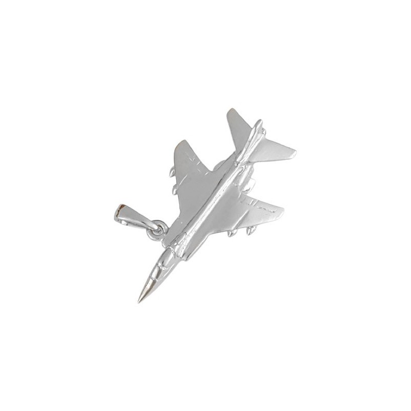 Pendentif avion de chasse argent  - La Petite Française