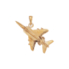 Pendentif avion de chasse plaqué or  - La Petite Française