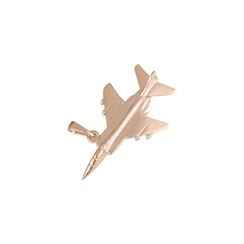 Pendentif avion de chasse Or 18 carats rose  - La Petite Française