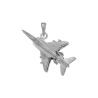 Pendentif avion de chasse argent  - La Petite Française