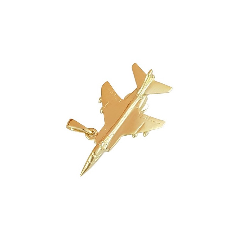 Pendentif avion de chasse Or 18 carats jaune  - La Petite Française