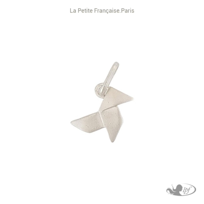 Pendentif cocotte en papier argent - La Petite Française