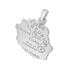 Pendentif carte la Réunion argent  - Bijouterie La Petite Française