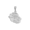 Pendentif carte la Réunion argent  - Bijouterie La Petite Française