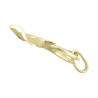 Pendentif tête de bouquetin plaqué or 
