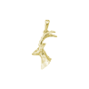 Pendentif tête de bouquetin plaqué or 