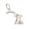 Pendentif tête de bouquetin argent 