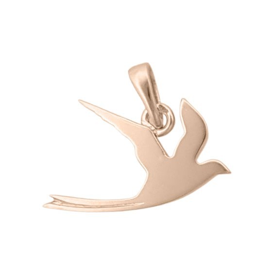 Pendentif oiseau le paille-en-queue Or 18 carats rose  - La Petite Française
