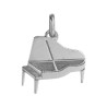 Pendentif piano argent  - Bijouterie La Petite Française