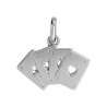 Pendentif cartes à jouer 4 as argent  - Bijouterie La Petite Française