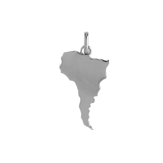 Pendentif carte Amérique Latine argent  - La Petite Française
