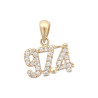 Pendentif 97.4 strass plaqué or