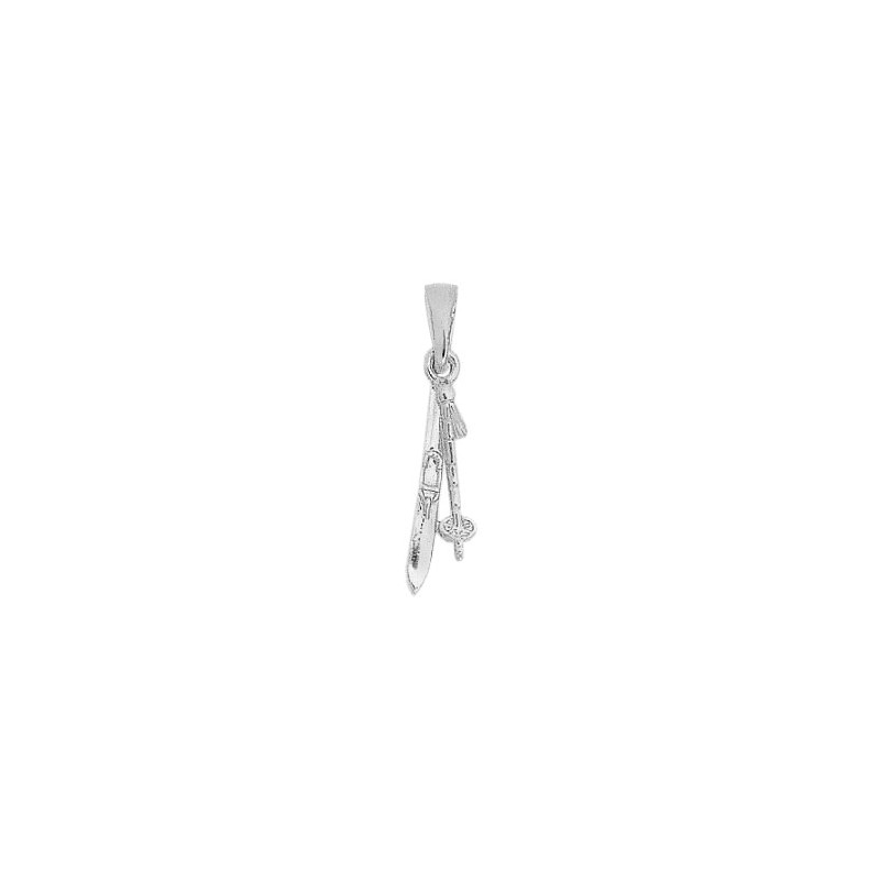 Pendentif bâton et ski argent  - La Petite Française