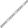 Chaîne maille figaro 1-3 argent 4 mm - 45 cm  - Bijouterie La Petite Française