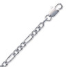 Chaîne maille figaro 1-3 argent 4 mm - 45 cm  - Bijouterie La Petite Française