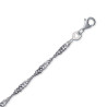 Chaîne Singapour argent 2.25 mm - 50 cm  - Bijouterie La Petite Française