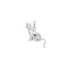 Pendentif chat assis argent  - Bijouterie La Petite Française