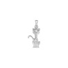 Pendentif chat assis argent  - La Petite Française