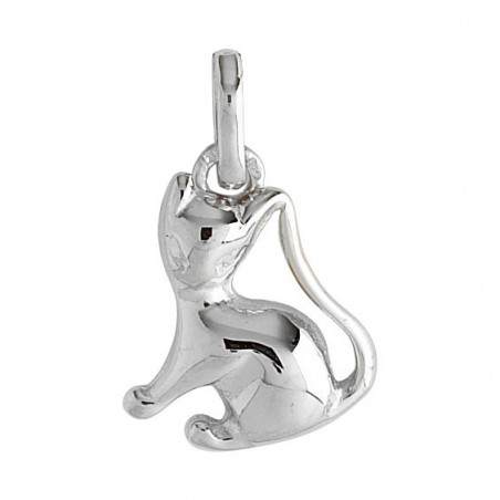 Pendentif chat Or 9 carats gris  - Bijouterie La Petite Française