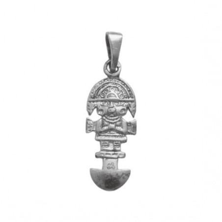 Pendentif couteau tumi Or 9 carats gris  - La Petite Française