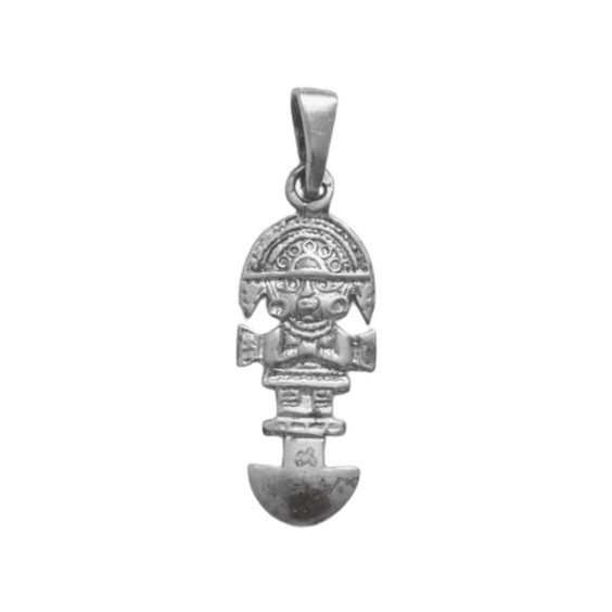 Pendentif couteau tumi Or 14 carats gris  - La Petite Française