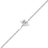 Bracelet fleur Oiseau-du-Paradis  argent  - Bijouterie La Petite Française