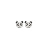 Boucles d'oreilles tête de Panda argent  - Bijouterie La Petite Française