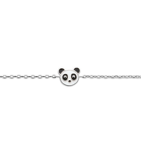 Bracelet tête de Panda argent  - La Petite Française