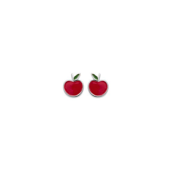 Boucles d'oreilles pomme argent  - La Petite Française