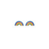 Boucles d'oreilles arc-en-ciel argent  - Bijouterie La Petite Française