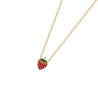 Collier fraise plaqué or  - Bijouterie La Petite Française