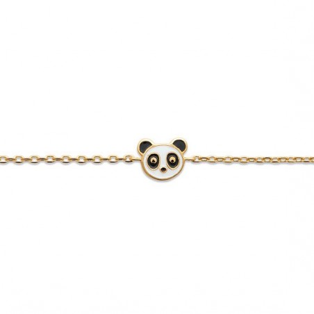Bracelet tête de Panda plaqué or  - Bijouterie La Petite Française