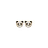Boucles d'oreilles tête de Panda plaqué or  - Bijouterie La Petite Française