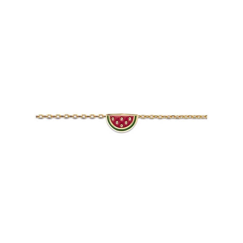 Bracelet pastèque plaqué or  - Bijouterie La Petite Française