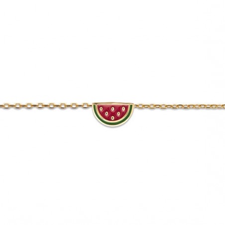 Bracelet pastèque plaqué or  - Bijouterie La Petite Française