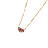 Collier pastèque plaqué or  - Bijouterie La Petite Française