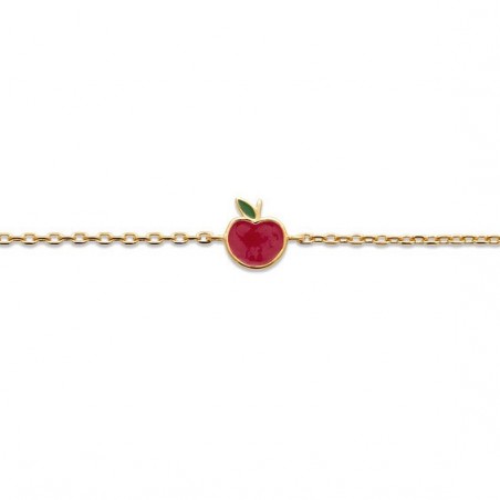 Bracelet pomme plaqué or  - La Petite Française