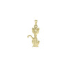 Pendentif chat assis plaqué or  - La Petite Française