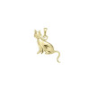 Pendentif chat assis plaqué or  - Bijouterie La Petite Française