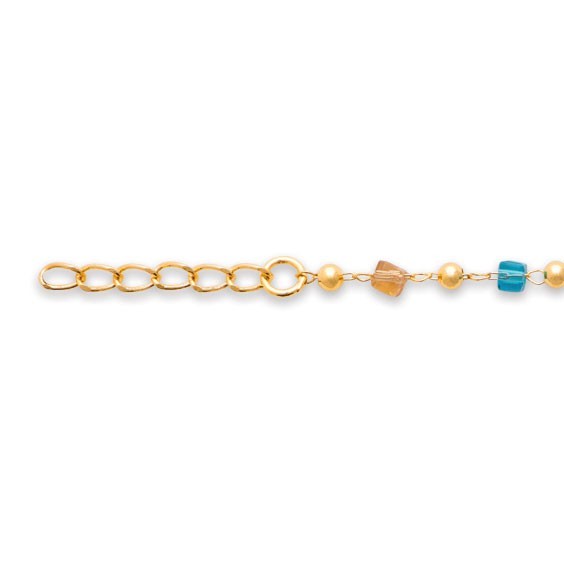 Bracelet cristal multicolores plaqué or  - Bijouterie La Petite Française