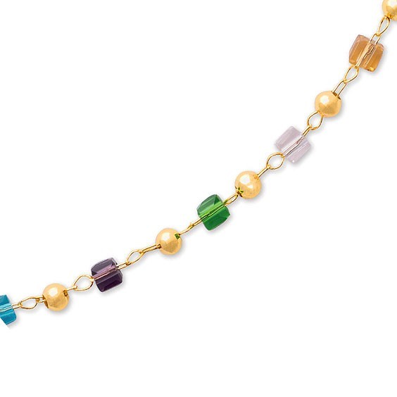 Bracelet cristal multicolores plaqué or  - La Petite Française